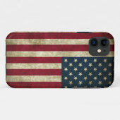 Coques Case-Mate iPhone Drapeau grunge des USA (Dos (Horizontal))
