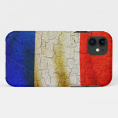 Coques Case-Mate iPhone Drapeau Grunge France (Dos (Horizontal))
