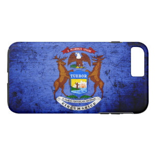 Etui iPhone Case-Mate Drapeau grunge noir d'État du Michigan