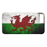Drapeau grunge noir du Pays de Galles