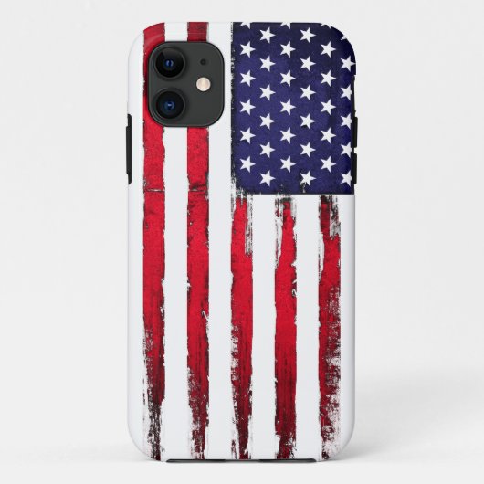 Coques Case-Mate iPhone Drapeau grunge patriotique américain (Dos)