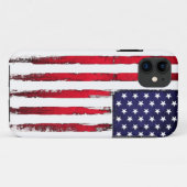 Coques Case-Mate iPhone Drapeau grunge patriotique américain (Dos (Horizontal))