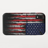 Coques Case-Mate iPhone Drapeau Grunge U.S.A (Dos (Horizontal))