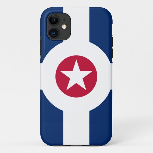 Coques Case-Mate iPhone Drapeau IMPRIMÉ d'Indianapolis (Dos)