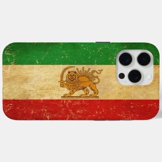 Coques Case-Mate iPhone Drapeau Iran Lion et Sun Shah d'Iran (Verso (horizontal))