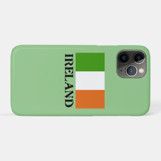 Coques Case-Mate iPhone drapeau irlandais, étiqueté, (Dos (Horizontal))