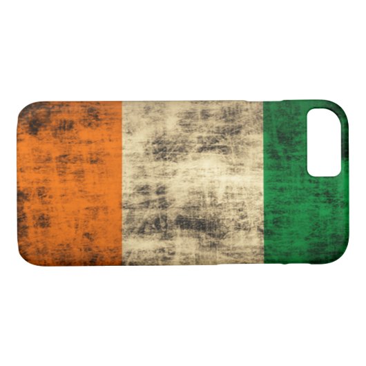 Coques Case-Mate iPhone Drapeau irlandais grunge (Dos (Horizontal))