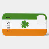 Coques Case-Mate iPhone Drapeau irlandais St Patrick avec Shamrock | Perso (Verso (horizontal))