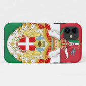 Coques Case-Mate iPhone Drapeau italien avec insigne du Royaume d'Italie (Dos (Horizontal))