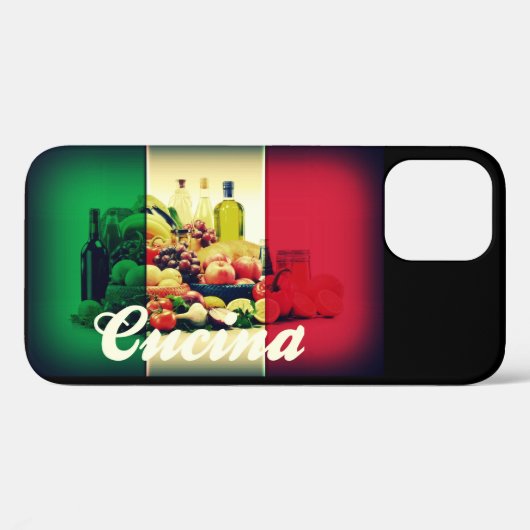 Coques Case-Mate iPhone Drapeau italien de cuisine (Verso (horizontal))