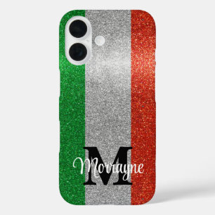 Coques iPhone 16 Drapeau italien Parties scintillant Rome Venise It