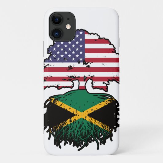 Coques Case-Mate iPhone Drapeau Jamaïcain Américain USA Tree Roots (Dos)