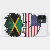 Coques Case-Mate iPhone Drapeau Jamaïcain Américain USA Tree Roots (Dos (Horizontal))