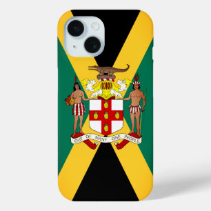 Coque Pour iPhone 15 Drapeau jamaïcain / Armoiries