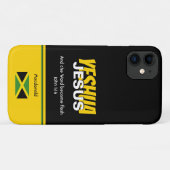 Coques Case-Mate iPhone Drapeau jamaïcain JESUS YESHUA Écriture Personnali (Dos (Horizontal))