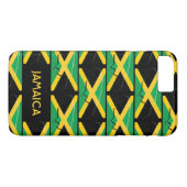 Coques Case-Mate iPhone Drapeau jamaïcain personnalisé (Dos (Horizontal))
