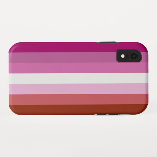 Coques Case-Mate iPhone Drapeau lesbien (Dos (Horizontal))