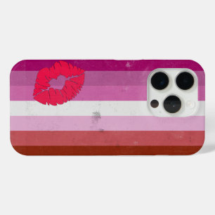 Coque iPhone 15 Pro Drapeau Lesbien (Lipstick)