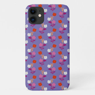 Case-Mate iPhone Case Drapeau lesbien rouge et rose subtil Fleurs