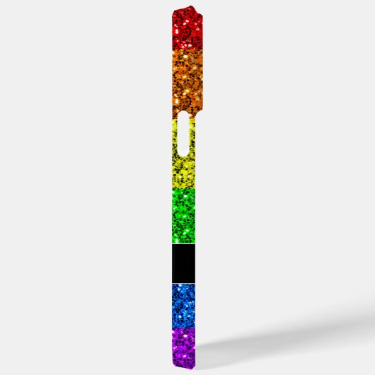 Coques Case-Mate iPhone Drapeau LGBT vibrante parties scintillant arc-en-c (Verso / Droite)