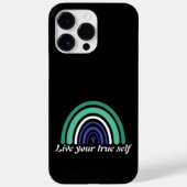 Coques Case-Mate iPhone Drapeau LGBTQ Gay Man : Vivez votre vrai moi (Verso)