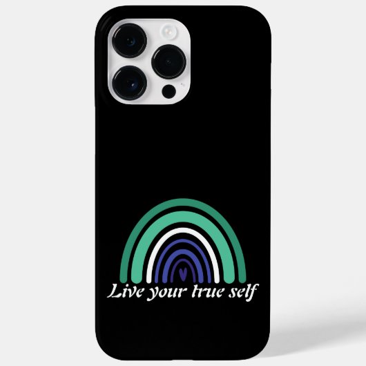 Coques Case-Mate iPhone Drapeau LGBTQ Gay Man : Vivez votre vrai moi (Verso)