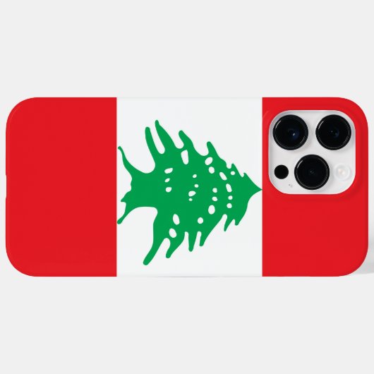 Coques Case-Mate iPhone Drapeau libanais (Verso (horizontal))