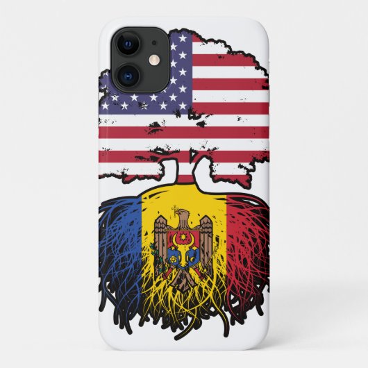 Coques Case-Mate iPhone Drapeau Moldava Moldavie Amérique États-Unis (Dos)