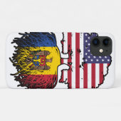 Coques Case-Mate iPhone Drapeau Moldava Moldavie Amérique États-Unis (Dos (Horizontal))