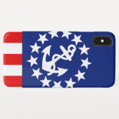 Coques Case-Mate iPhone Drapeau Nautique Américain (Dos (Horizontal))