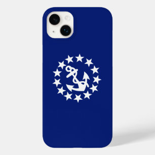 Coque Pour iPhone 14 Plus Drapeau Nautique Américain Ancre Étoiles Bleu