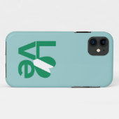 Coques Case-Mate iPhone Drapeau nigérian coeur LOVE vert (Dos (Horizontal))