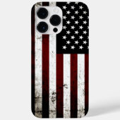 Coques Case-Mate iPhone Drapeau noir américain Grunge (Verso)