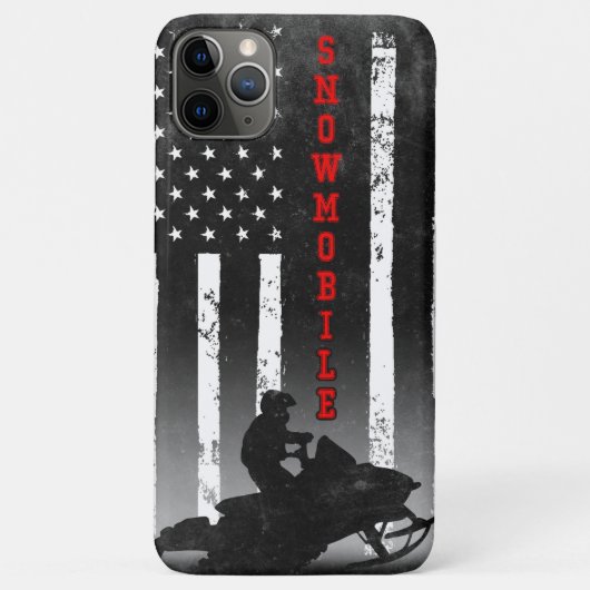 COQUES Case-Mate iPhone DRAPEAU NOIR AMÉRICAIN SNOWMOBILE (Dos)