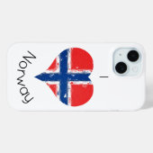 Coques Case-Mate iPhone Drapeau norvégien I Heart Norway (Verso (horizontal))