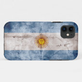 Coques Case-Mate iPhone Drapeau patiné de l'Argentine (Dos (Horizontal))