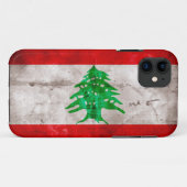 Coques Case-Mate iPhone Drapeau patiné du Liban (Dos (Horizontal))