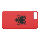 Coques Case-Mate iPhone Drapeau patriotique albanais (Dos (Horizontal))