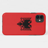 Coques Case-Mate iPhone Drapeau patriotique albanais (Dos (Horizontal))