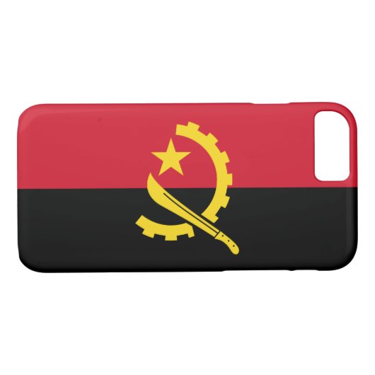 Coques Case-Mate iPhone Drapeau patriotique angolais (Dos (Horizontal))