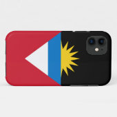 Coques Case-Mate iPhone Drapeau patriotique d'Antigua-et-Barbuda (Dos (Horizontal))