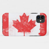 Coques Case-Mate iPhone Drapeau peint au Canada (Dos (Horizontal))