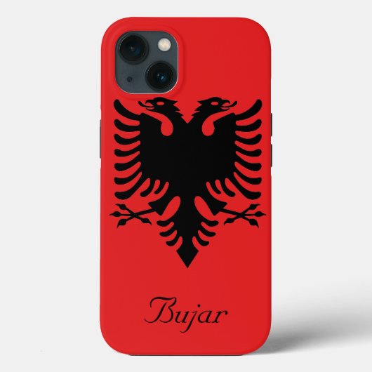 Coques Case-Mate iPhone Drapeau personnalisé de l'Albanie Aigle à double t (Verso)