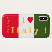 Coques Case-Mate iPhone Drapeau personnalisé d'Italie (Dos (Horizontal))