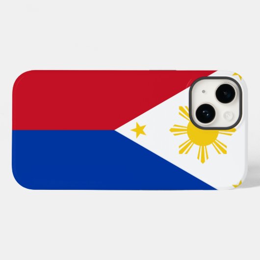 Coques Case-Mate iPhone Drapeau philippin Apple 14 Coque-Mate, Philippines (Verso (horizontal))