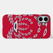 Coques Case-Mate iPhone Drapeau Polka de Corée du Sud (Verso (horizontal))