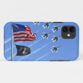 Coques Case-Mate iPhone Drapeau POW MIA avec vieille gloire & Thunderbirds (Dos (Horizontal))