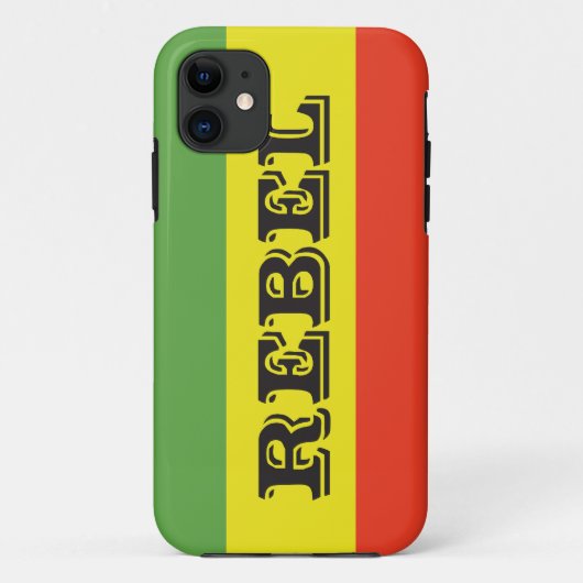 Coques Case-Mate iPhone Drapeau rebelle de Rasta (Dos)