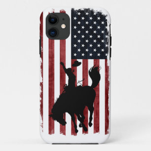 Case-Mate iPhone Case Drapeau Rodeo Cowboy Patriotique Grunge