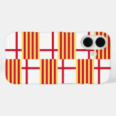 Coques Case-Mate iPhone Drapeau Rouge Blanc Jaune Barcelone Vector Art (Verso (horizontal))